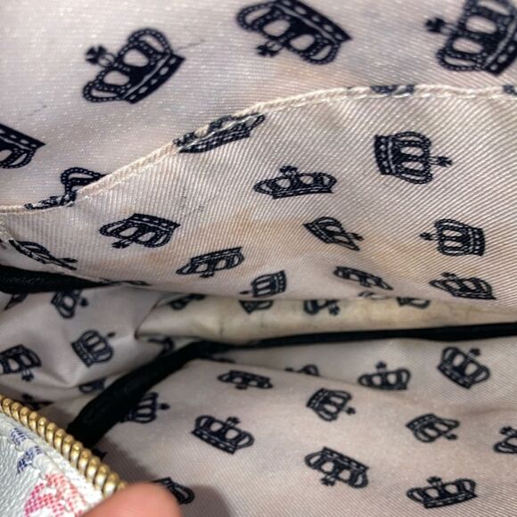JUICY COUTURE Backpack Purse White Rainbow Monogram - Picture 6 of 11
